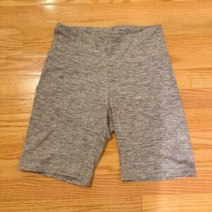 Gray High Rise Biker Shorts